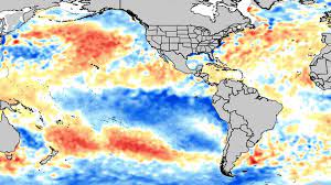 La Niña ocean temperature visual from the presentation